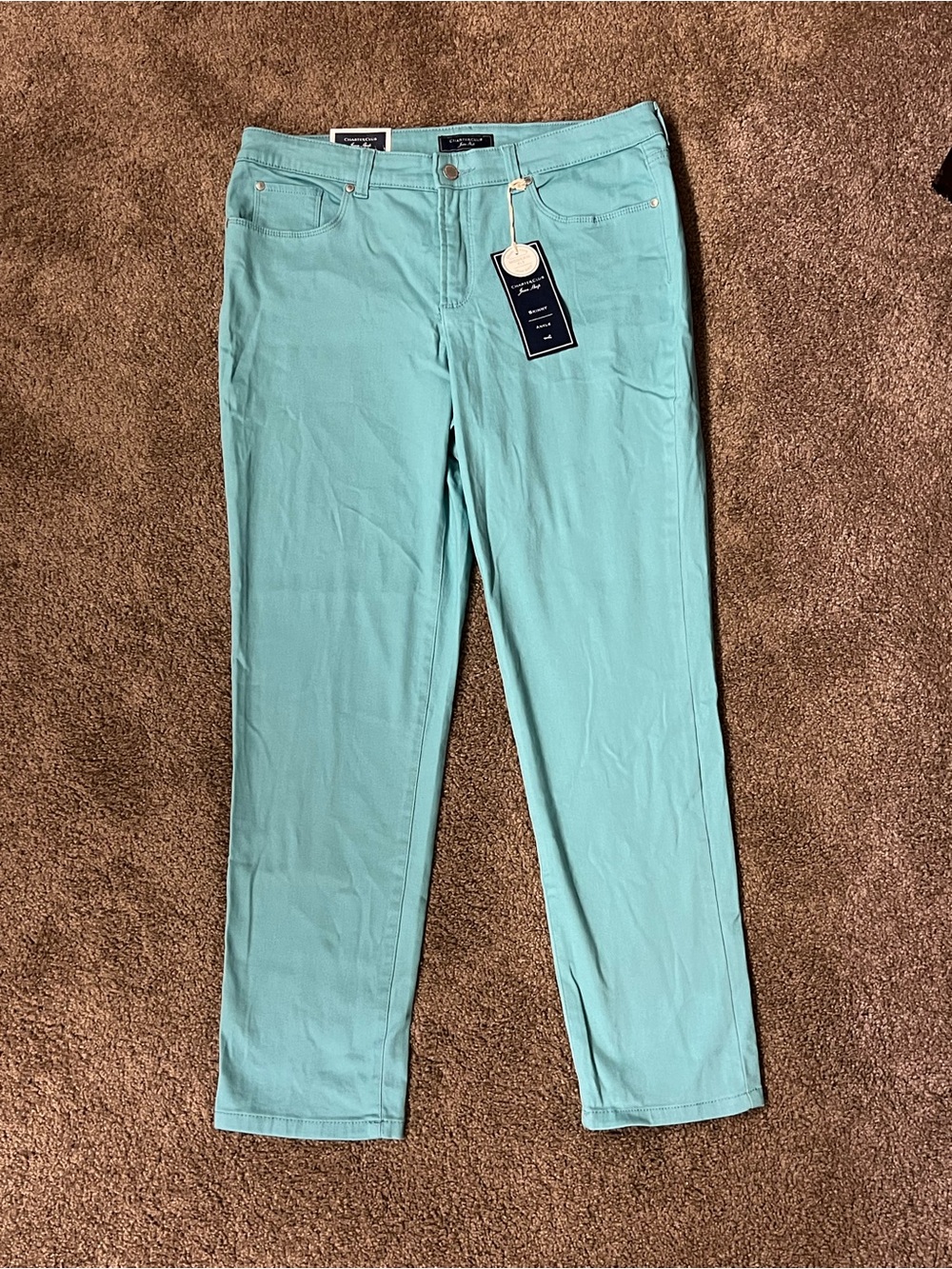 Charter Club Women’s Aqua Skinny Ankle Jeans